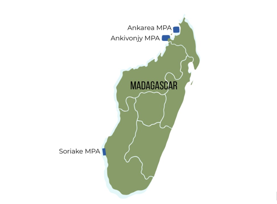 Map of Madagascar's Marine Protected Areas used in this study.