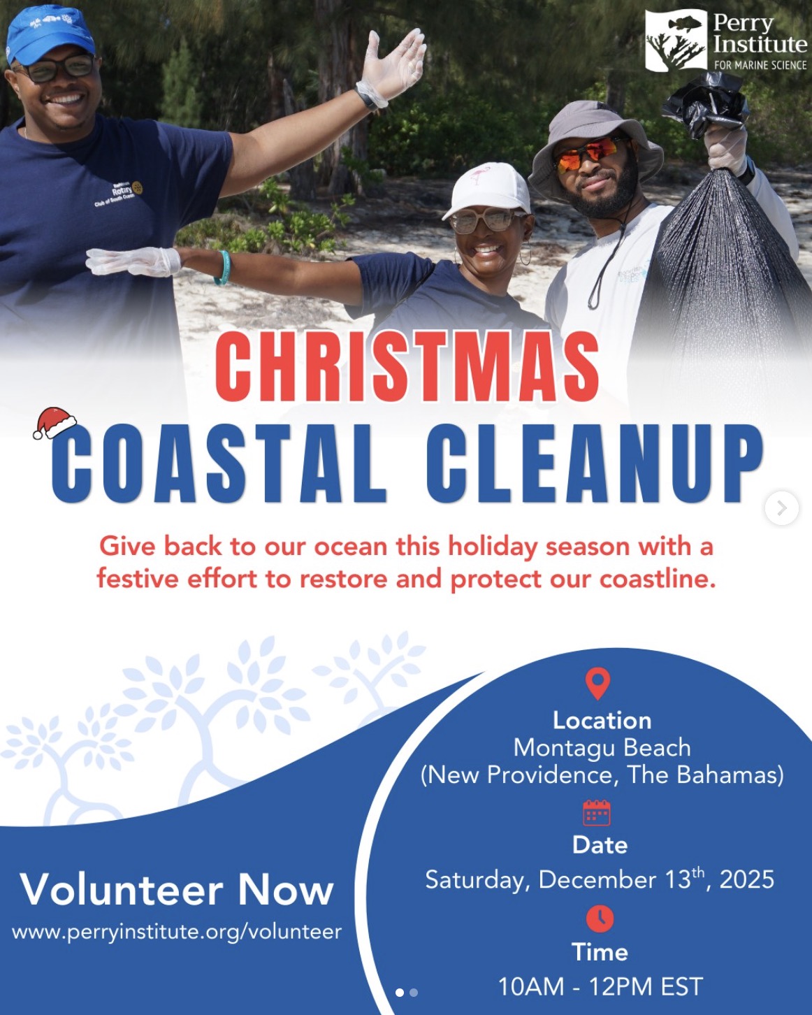 Christmas coastal cleanup in New Providence